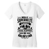 papa nogle superhelte baerer ikke kapper Women's V-Neck T-Shirt