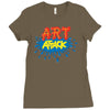 retro tv show unofficial art attack Ladies Fitted T-Shirt
