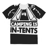 white ink camping is in tents funny All Over Women's T-shirt