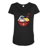 great wave ramen Maternity Scoop Neck T-shirt