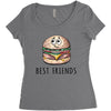 Burger and Fries Best Friends Women's Triblend Scoop T-shirt