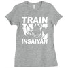 silver edition train insaiyan dragonball z insane bodybuilding goku Ladies Fitted T-Shirt