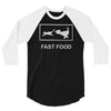 fast food funny 3/4 Sleeve Shirt