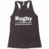 rugby a hooligans game Racerback Tank