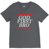 new  god first bro  t shirt religious humor lord tee V-Neck Tee