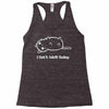 i can't adult today white logo Racerback Tank