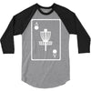 disc golf ace card target chains frisbee basket 3/4 Sleeve Shirt
