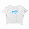 surf board surfer australia save a wave ride a surfer ocean Crop Top