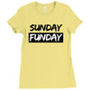 sunday funday t shirt funny jersey shore football Ladies Fitted T-Shirt