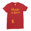 Muggle On Board Orange Ladies Fitted T-Shirt