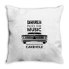 driver picks the music passenger shuts his cakehole Throw Pillow