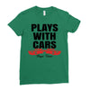 Plays With Cars Ladies Fitted T-Shirt