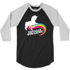 totally straight funny rainbow unicorn gay pride novelty fashion 3/4 Sleeve Shirt
