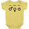 man woman geek symbols Baby Onesie