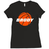 boy basketball Ladies Fitted T-Shirt