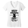Best Friend Pug Women's V-Neck T-Shirt