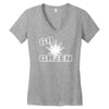 go green Women's V-Neck T-Shirt
