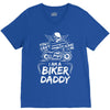 You Cant Scare Me I am Biker Daddy V-Neck Tee