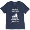 Father and Son Fishing Partners For Life V-Neck Tee