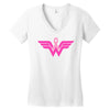 breast cancer wonder woman Women's V-Neck T-Shirt