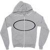 black oval Zipper Hoodie