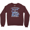 i have two tıtles aunt and dogmom an i rock them both flowers Crewneck Sweatshirt