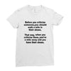 criticize Ladies Fitted T-Shirt