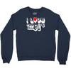 i love the 90's  musik dj fun Crewneck Sweatshirt
