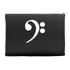 bass cleff funny Accessory Pouches