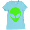 uomo alieno ufo stampa verde fluo divertente mitiche Ladies Fitted T-Shirt