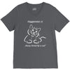 happiness is being loved by a cat V-Neck Tee