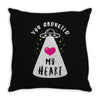 you abducted my heart Throw Pillow