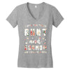 i have two titles aunt and dogmom and i rock them both with roses Women's V-Neck T-Shirt