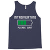 low battery introvert pun humor Tank Top