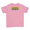 warning offensive mens funny Youth Tee