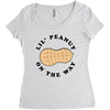Little Peanut on the Way Women's Triblend Scoop T-shirt