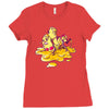 hot macs wrestling in cheese Ladies Fitted T-Shirt