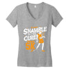 shamble to the cure zombie 5k Women's V-Neck T-Shirt
