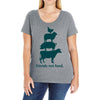 friends not food. Ladies Curvy T-Shirt