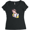 SON CHAEYOUNG Women's Triblend Scoop T-shirt