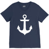 anchor black sailor vintage style navy nautical V-Neck Tee