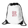 pop alphabet Drawstring Bags