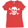 skull bones Ladies Fitted T-Shirt