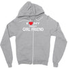 i love my crazy girl friend Zipper Hoodie