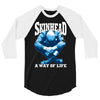 skinhead a way of life blue ideal birthday gift present. 3/4 Sleeve Shirt
