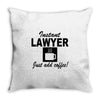 instant lawyer just add coffee Throw Pillow