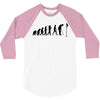 evolution of a golfer mens black golf t shirt top new 3/4 Sleeve Shirt