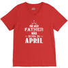 The Best Father Was Born In April V-Neck Tee