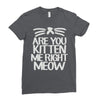 are you kitten me right meow Ladies Fitted T-Shirt