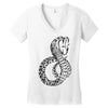 tribal cobra Women's V-Neck T-Shirt